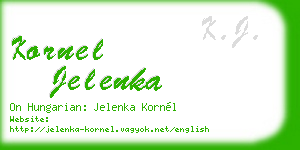 kornel jelenka business card
